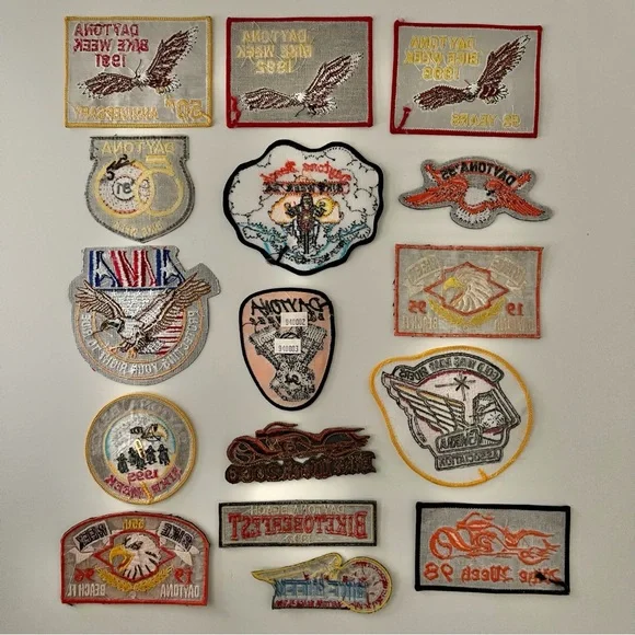 Harley and Daytona Beach Bike Week Embroidered Sew On Patches (21) - Picture 3 of 13
